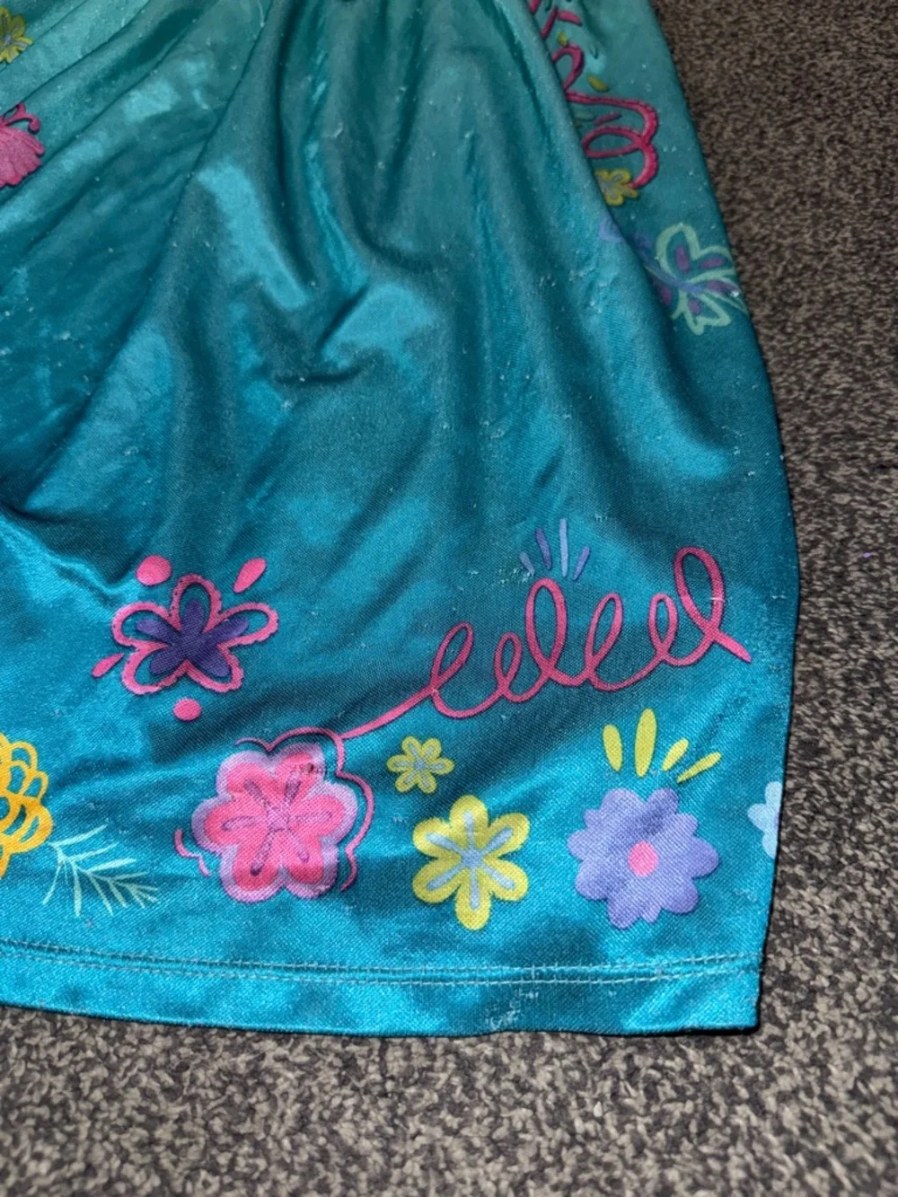 Disney Encanto Mirabel Nightgown Girls XS 4/5 Blue Character Sleep Dress - Picture 5 of 8